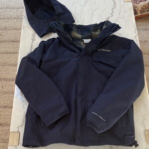 Columbia Mens Dark Blue Ski with Removable Hood Size Medium